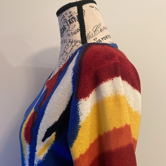 Unbranded Abstract Design Silk Blend Sweater Dress - size M fit to XL - Picture 6 of 12